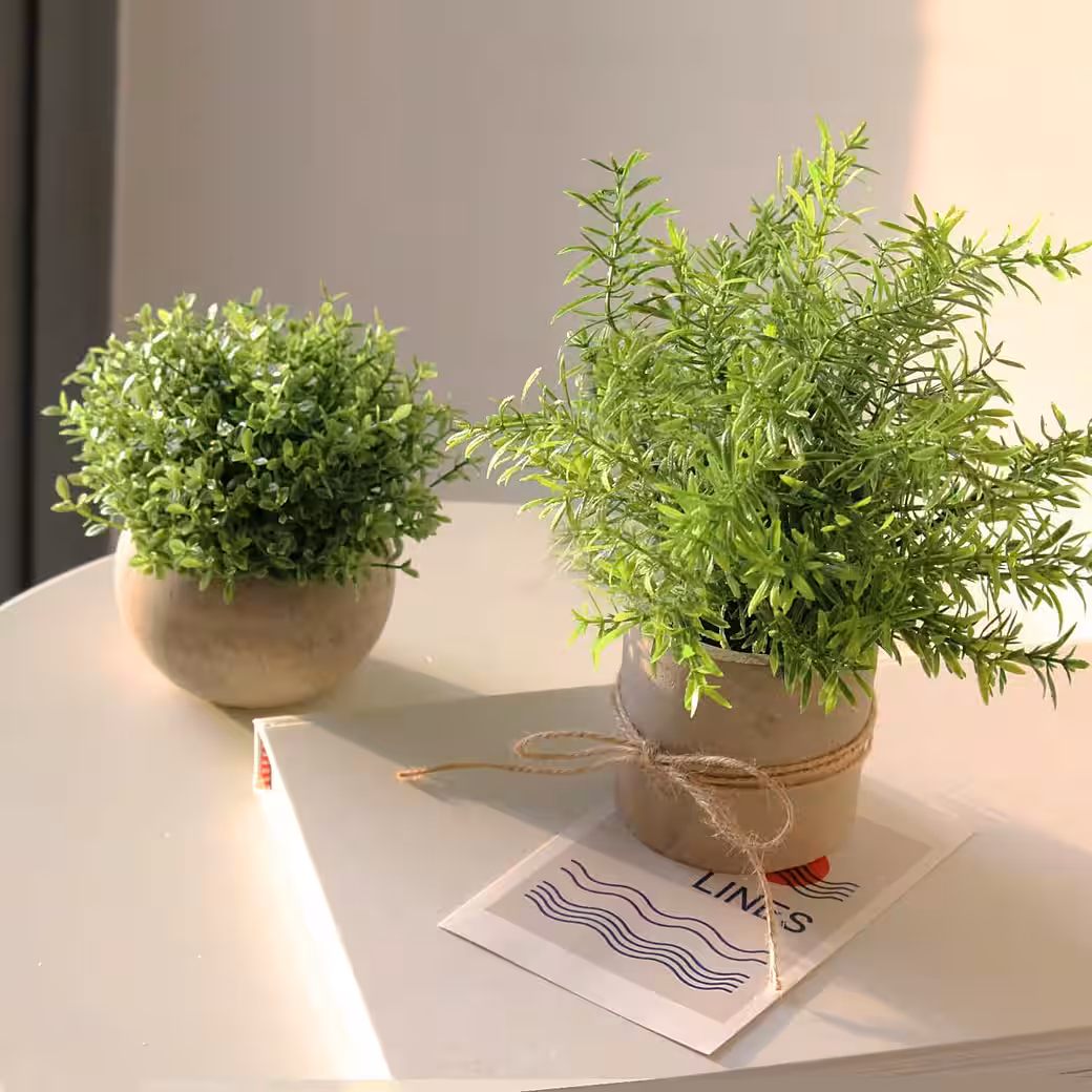 Künstliche Eukalyptus Pflanzen 4‑Stück, Kunstpflanzen für Deko
