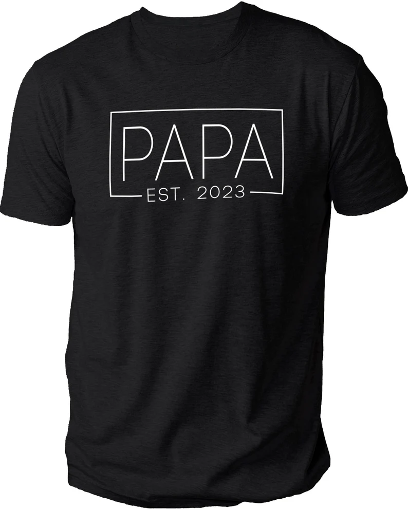 PAPA Est 2023 Funny T-shirt