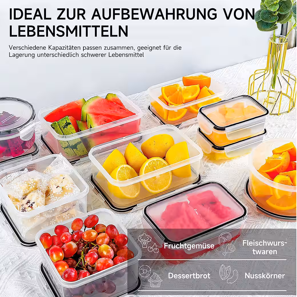 Frischhaltedose 24er Dosen Set mit Deckel Vorratsdosen Aufbewahrungbox
