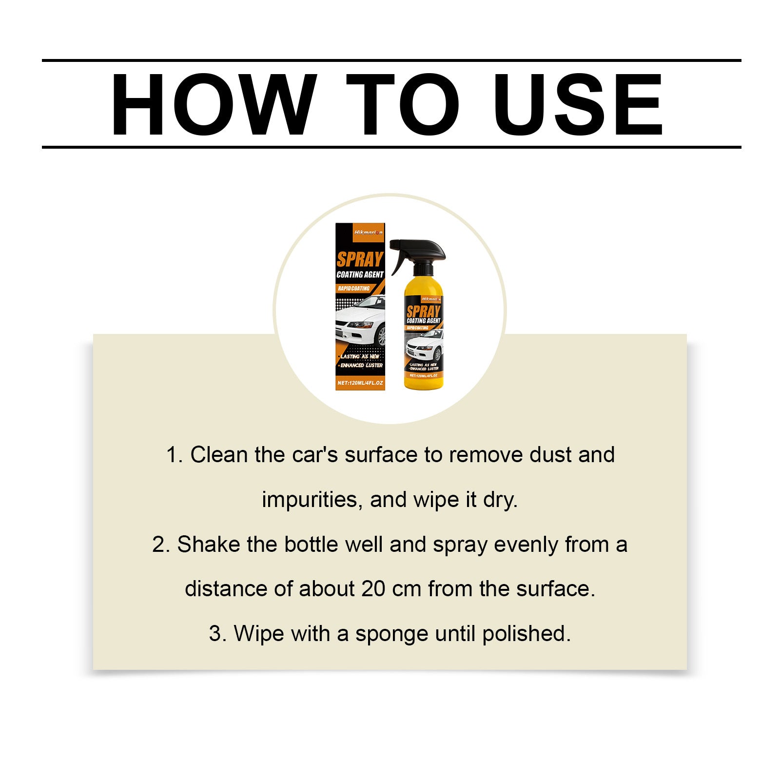 2pcs (2pcs) Multi-Functional Car Paint & Coating Spray Suitable for All Vehicles - Instant Formula, Quick Wax Coating, Long-Lasting Gloss for Car, Motorcycles,, RVs - Liquid Polish for Paint Care Maintenance