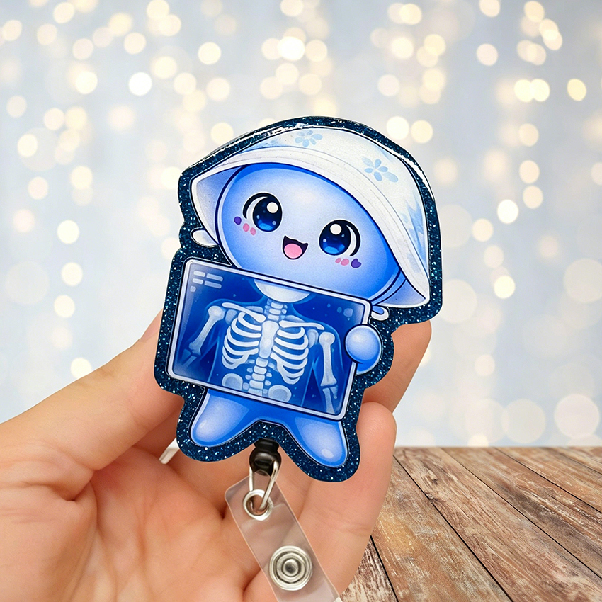 Xray Tech Glove Doll Badge Reel
