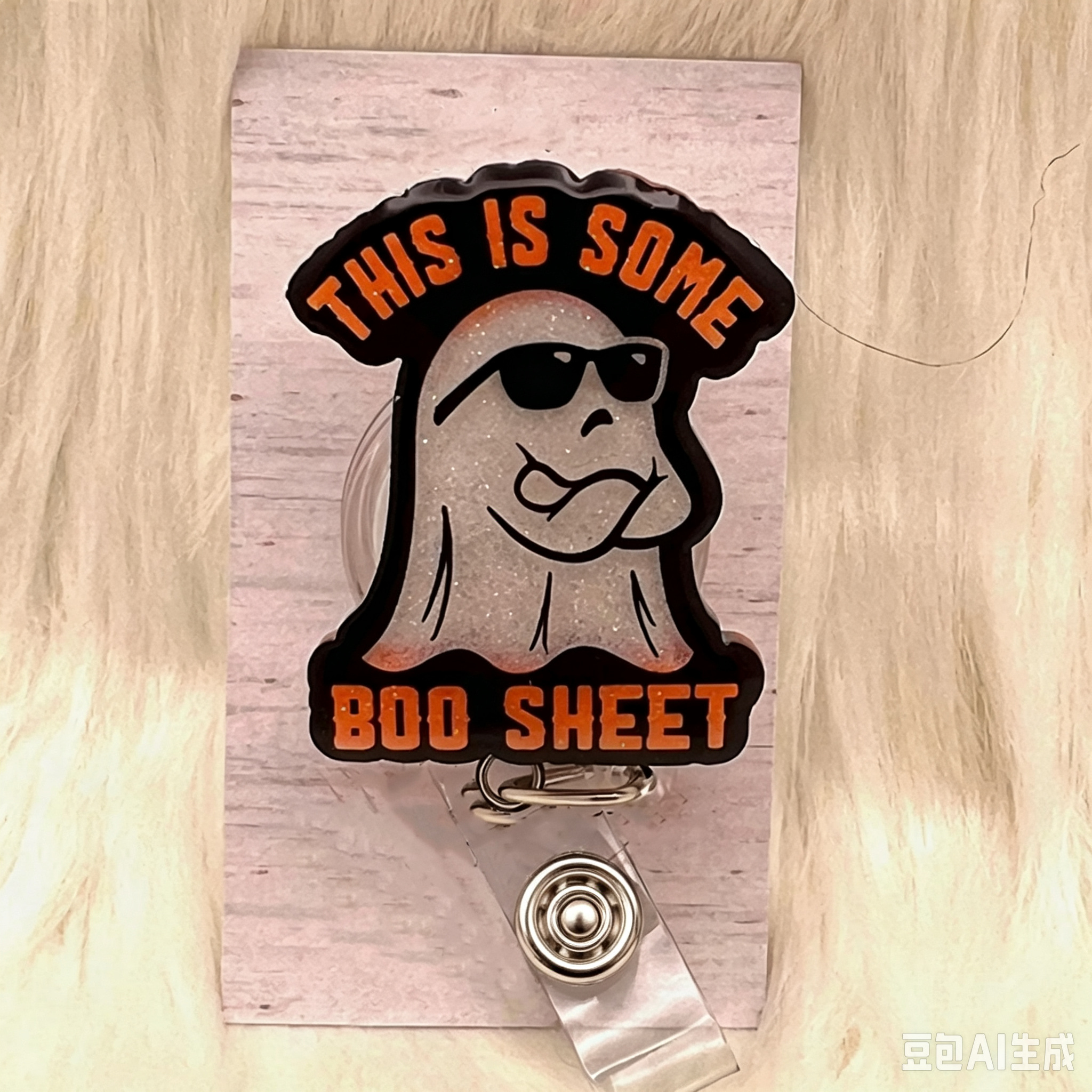 This Is Some Boo Sheet Ghost Halloween Badge Reel