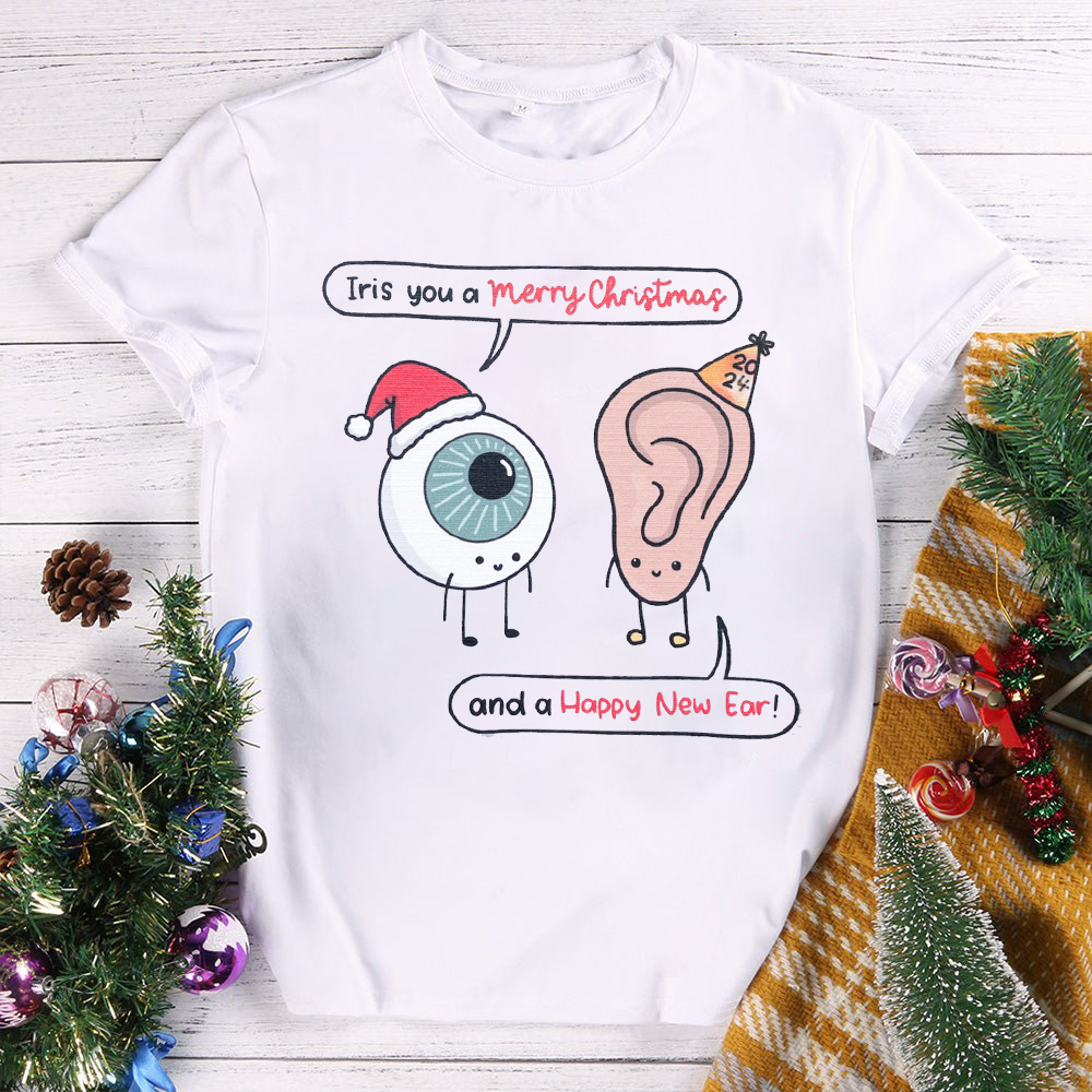 Iris You A Merry Christmas Nurse T-Shirt