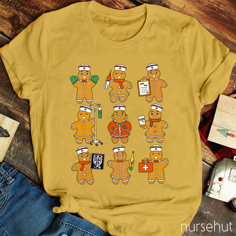 Gingerbread Man Nurse T-Shirt