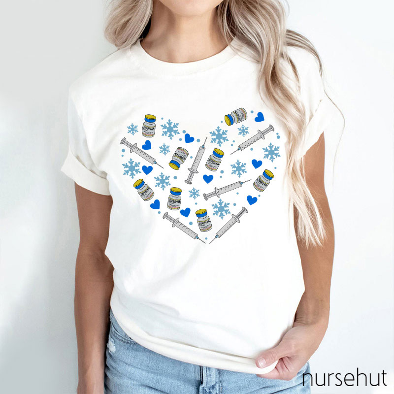 Needle Snow Love Nurse T-Shirt