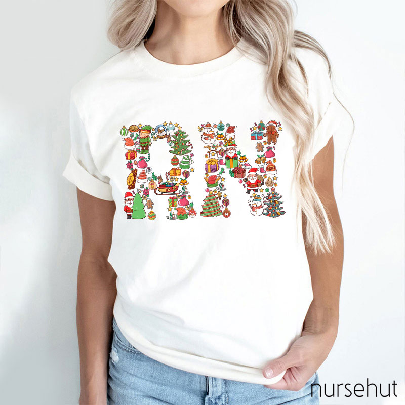 Personalized Christmas Element Nurse T-Shirt