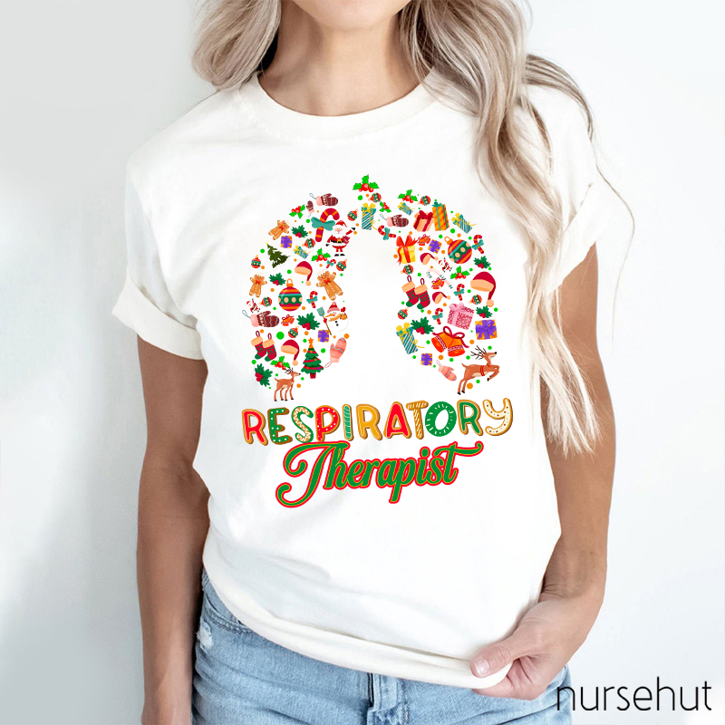 Christmas Vibes Respiratory Therapist Nurse T-Shirt