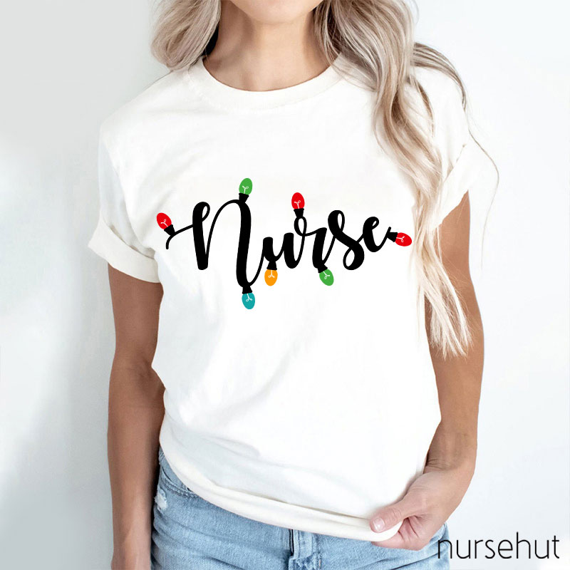 Christmas Light Nurse T-Shirt