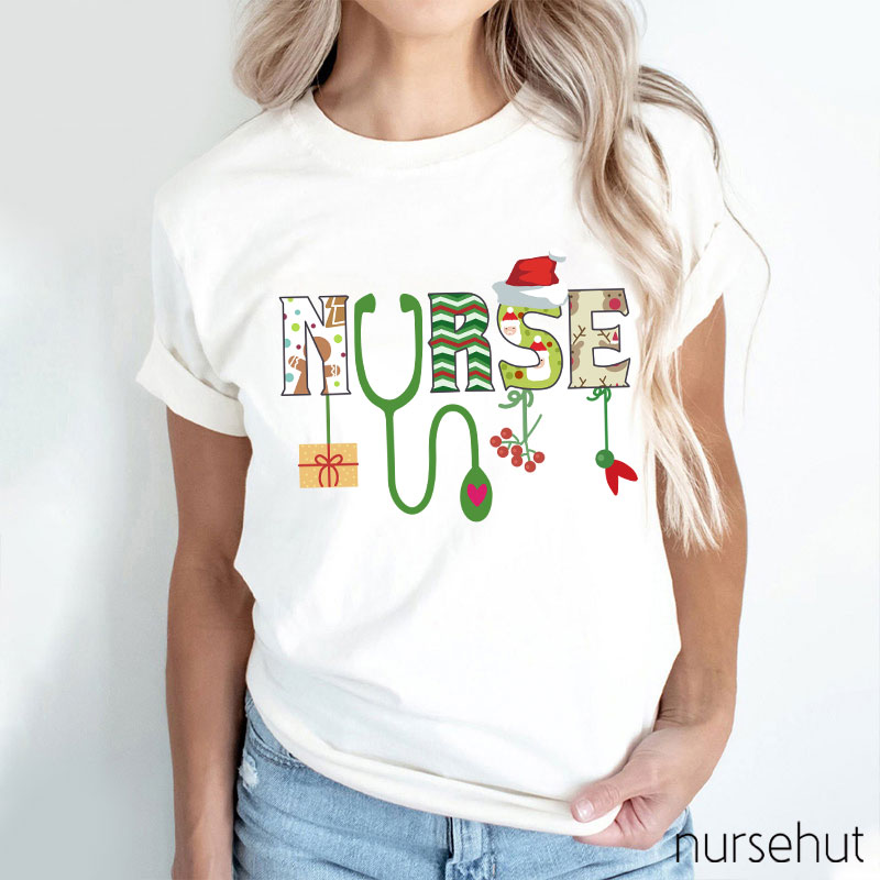 Nurse Christmas Winter Vibes Nurse T-Shirt