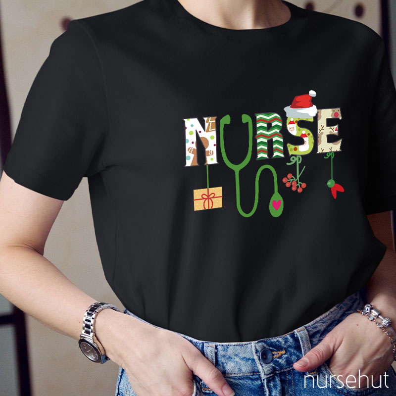 Nurse Christmas Winter Vibes Nurse T-Shirt