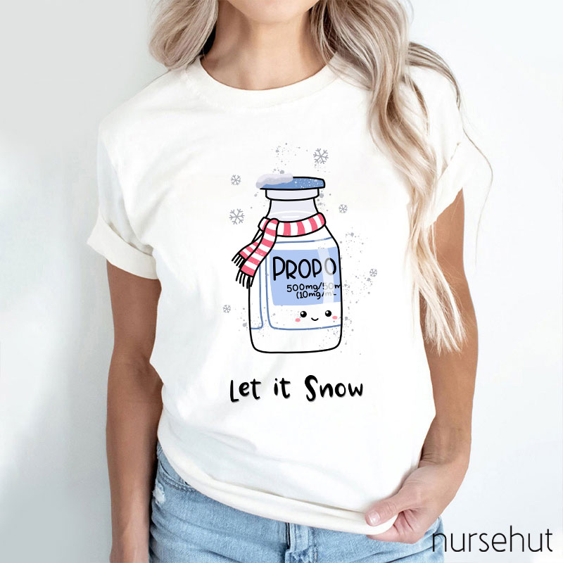 Let It Snow Nurse T-Shirt