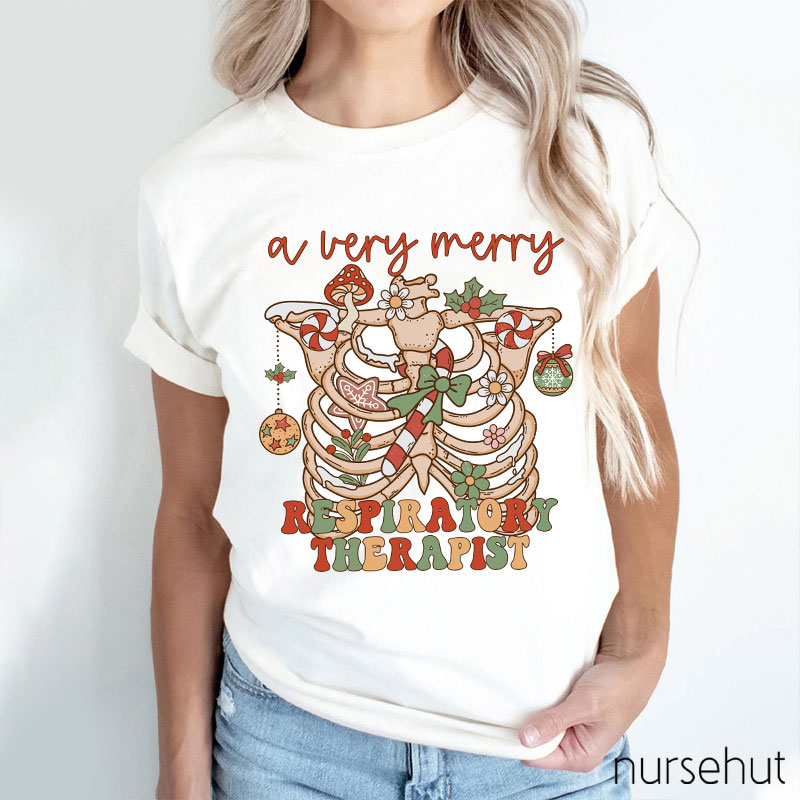A Very Merry Respiratory Therapist Nurse T-Shirt