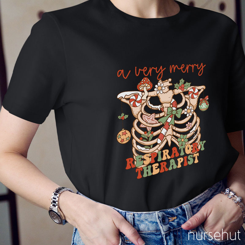 A Very Merry Respiratory Therapist Nurse T-Shirt