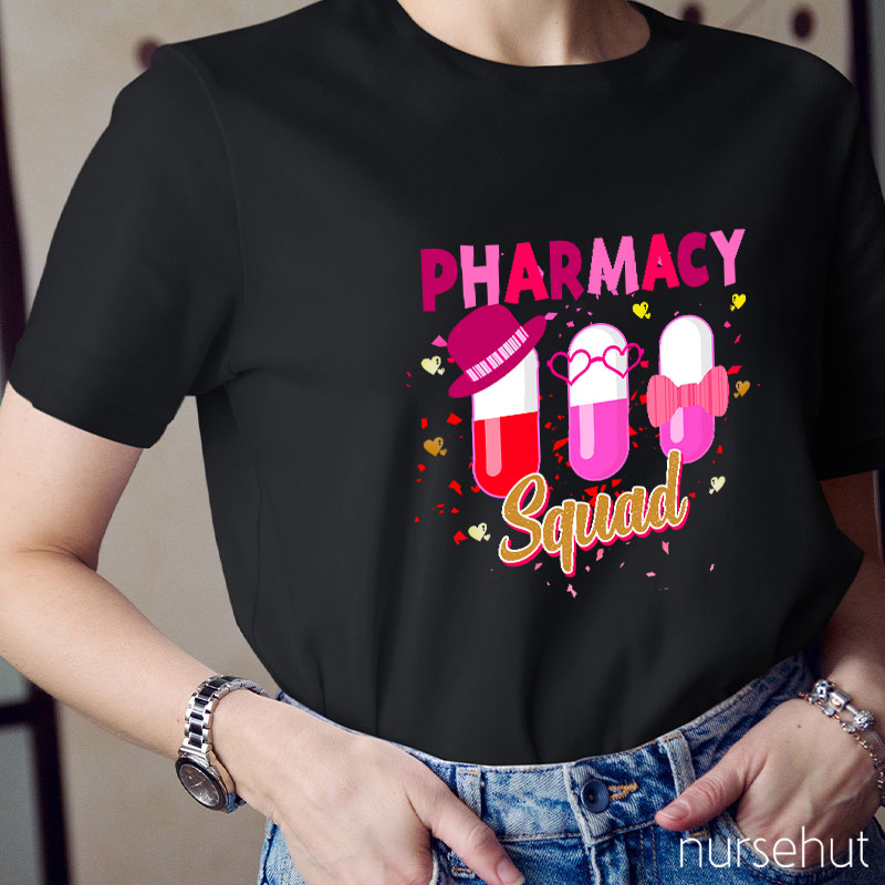 Pharmacy Squad Capsules Valentine Nurse T-Shirt