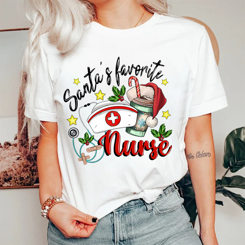 Santa's Favorite Nurse T-Shirt