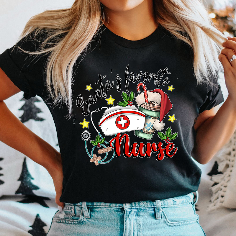 Santa's Favorite Nurse T-Shirt