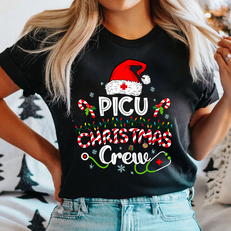 Personalized Christmas Crew Nurse T-Shirt