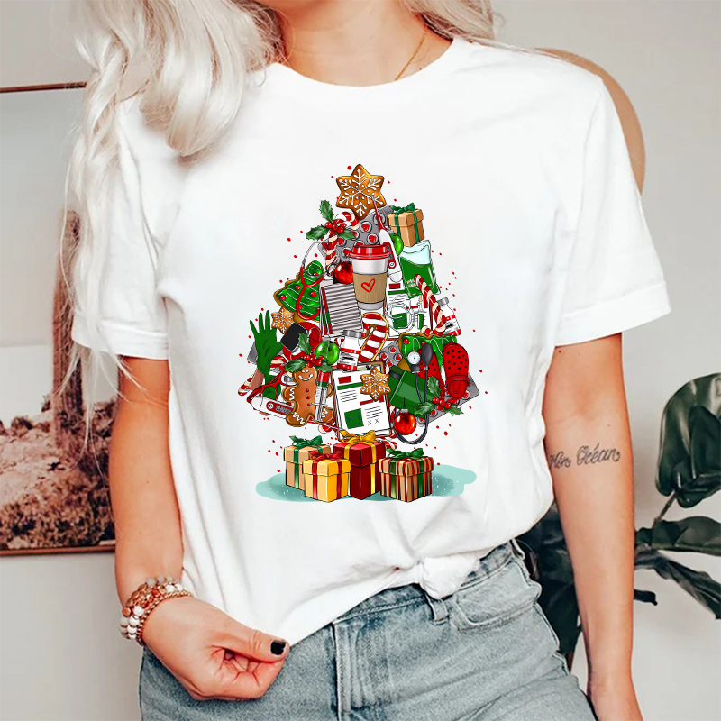 Nurse Christmas Tree Nurse T-Shirt