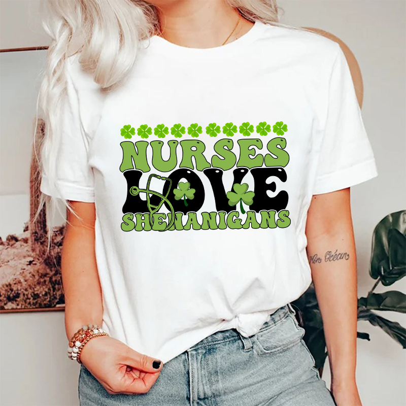 Nurse Love Shenanigans Nurse T-Shirt