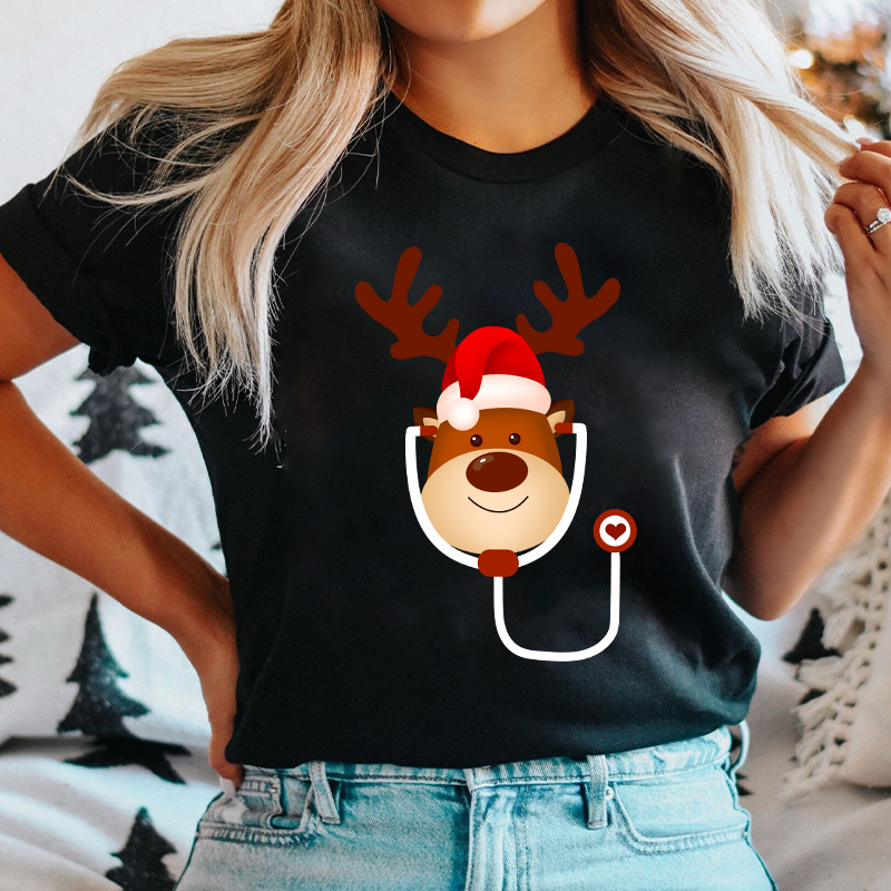 Elk With A Stethoscope Nurse T-Shirt