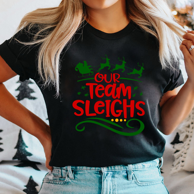 Our Team Sleighs Nurse T-Shirt