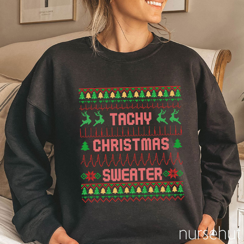Tachy Christmas Sweater Nurse Sweatshirt