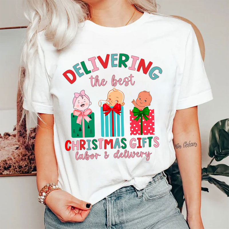 Delivering The Best Christmas Gifts Nurse T-Shirt