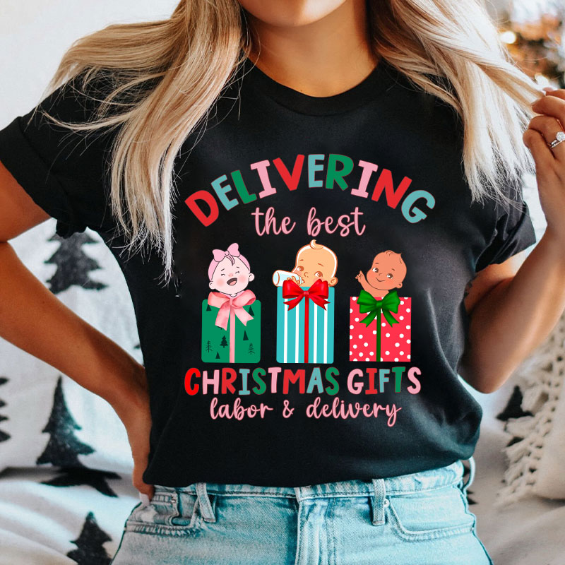 Delivering The Best Christmas Gifts Nurse T-Shirt