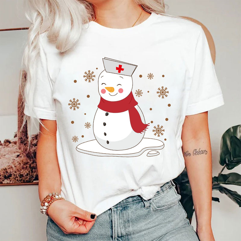 Cute Snowman Nurse T-Shirt
