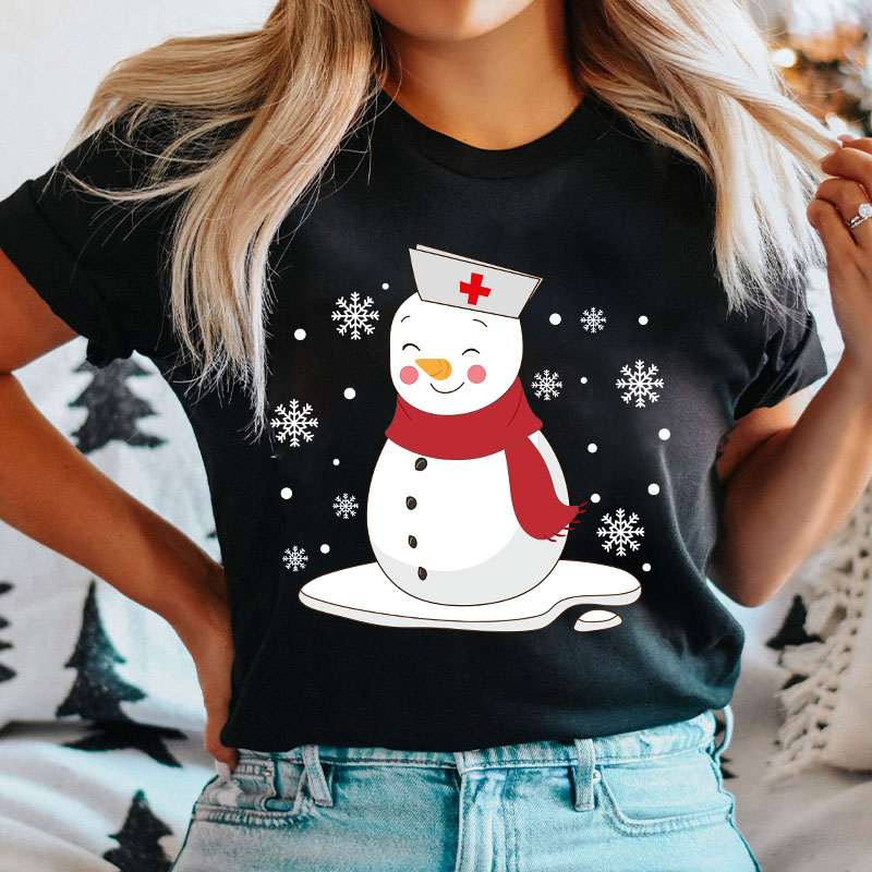 Cute Snowman Nurse T-Shirt