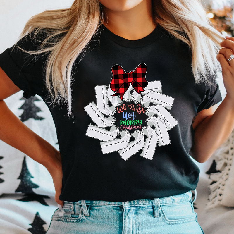 We Wish Merry UA Christmas Nurse T-Shirt