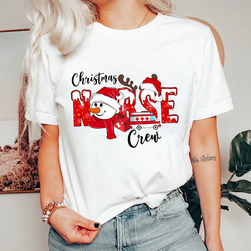Christmas Nurse Crew Nurse T-Shirt
