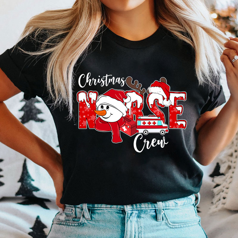 Christmas Nurse Crew Nurse T-Shirt