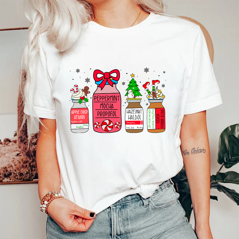 Peppermint Mocha Propofol Christmas Nurse T-Shirt