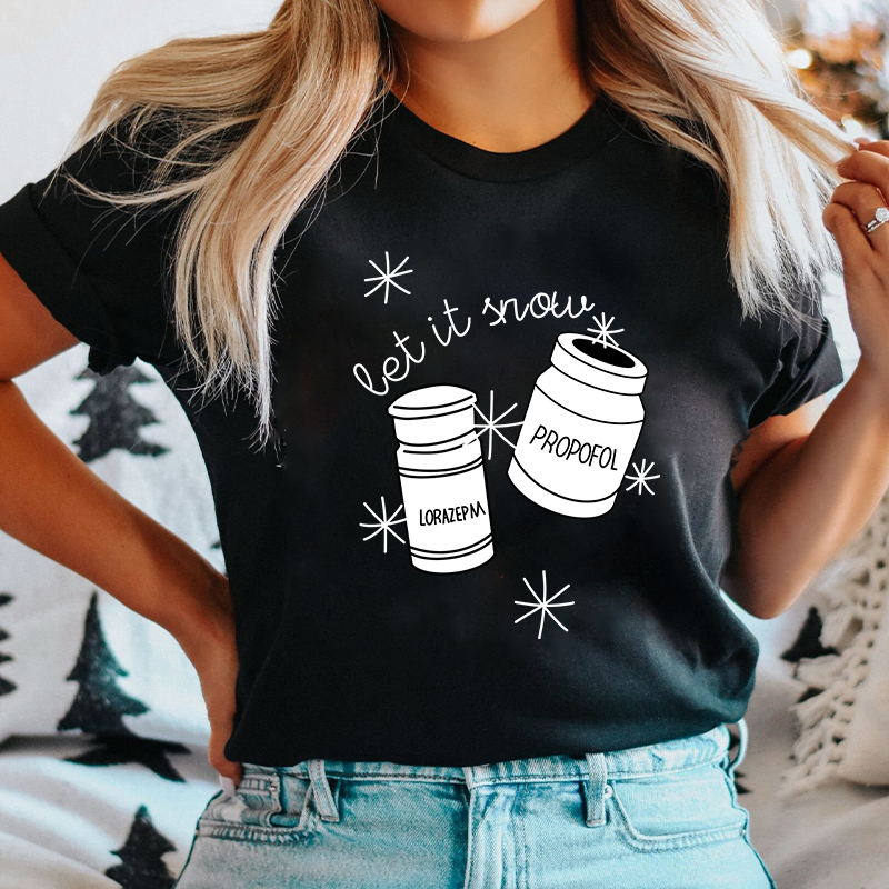 Let It Snow Nurse T-Shirt