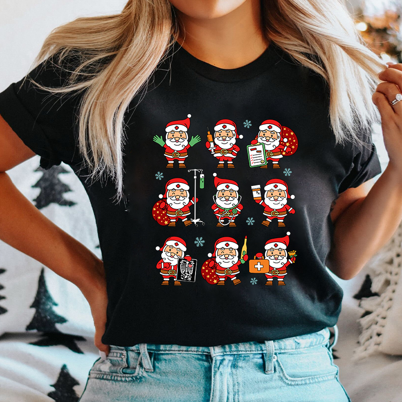 Christmas Santa Nurse T-Shirt