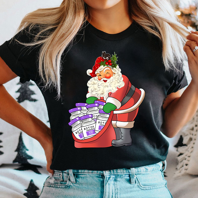 Santa Claus Brings Christmas Botox Nurse T-Shirt
