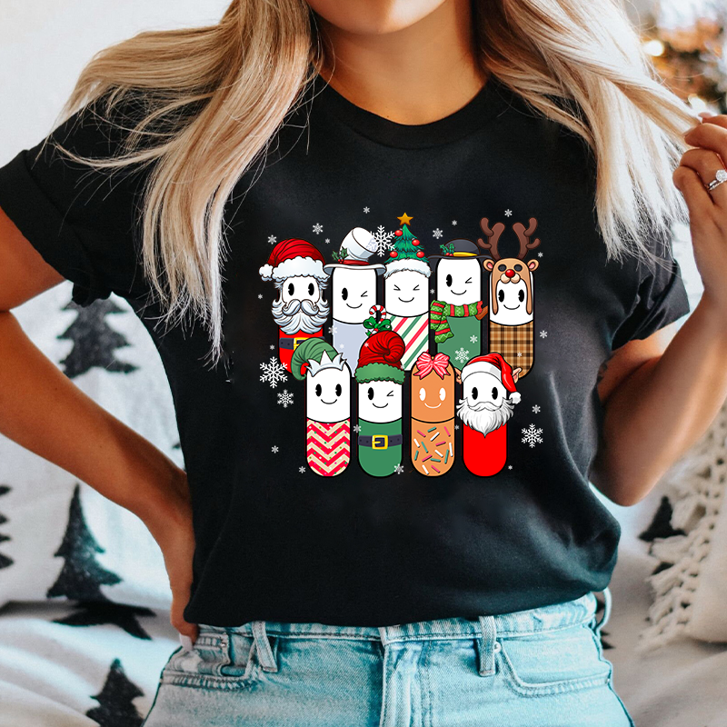 Cute Christmas Pills Nurse T-Shirt