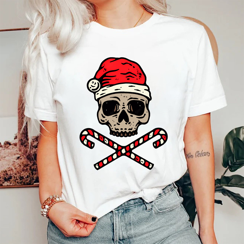 Christmas Skull Nurse T-Shirt