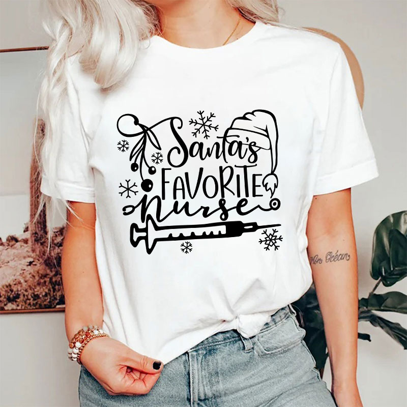 Santa's Favorite Nurse T-Shirt