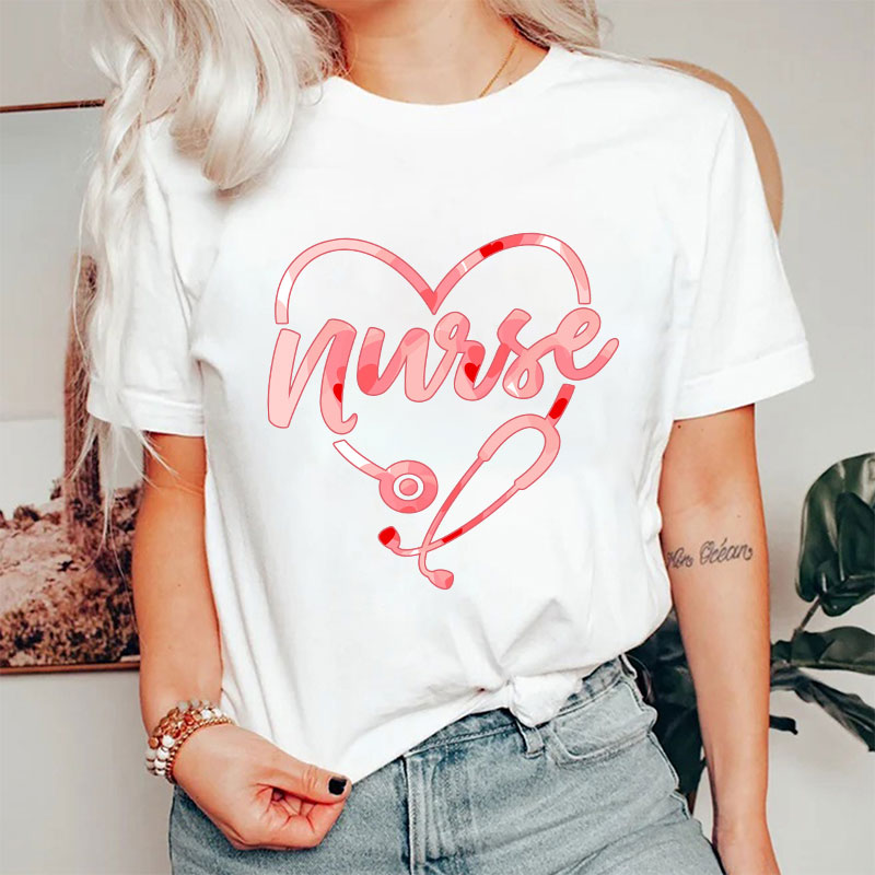 Pinky Heart Nurse T-Shirt