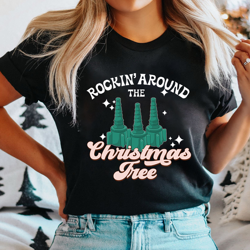 Rockin' Around The Christmas Tree Nurse T-Shirt
