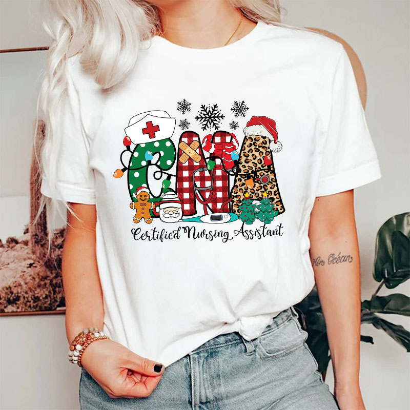 Personalized Christmas Style Nurse T-Shirt