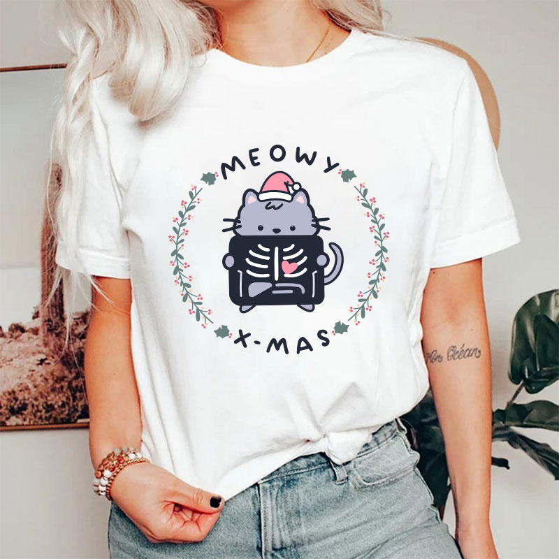 Meowy Xmas Nurse T-Shirt