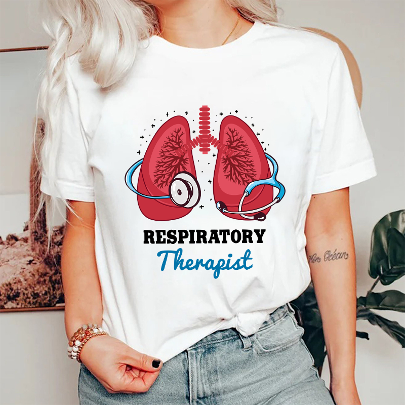 Stethoscope Around A Lung RT Nurse T-Shirt