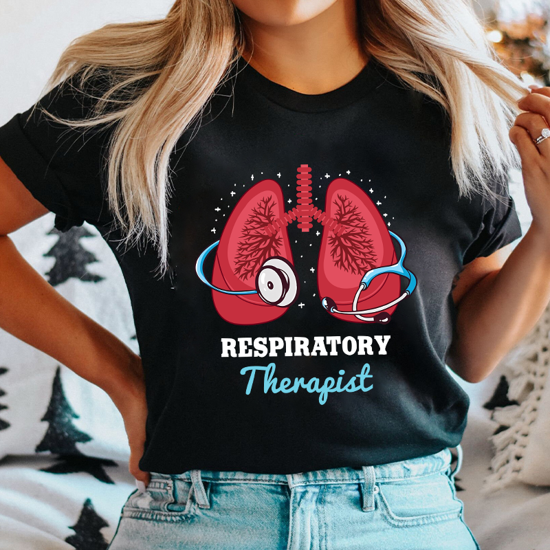Stethoscope Around A Lung RT Nurse T-Shirt