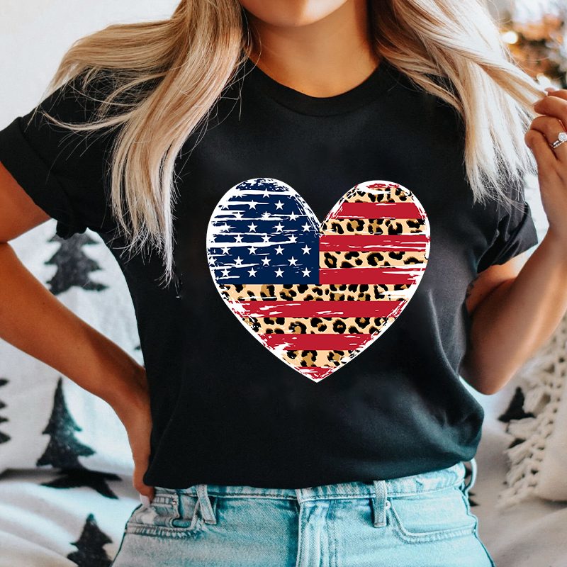 Independence Day Heart Flag Nurse T-Shirt