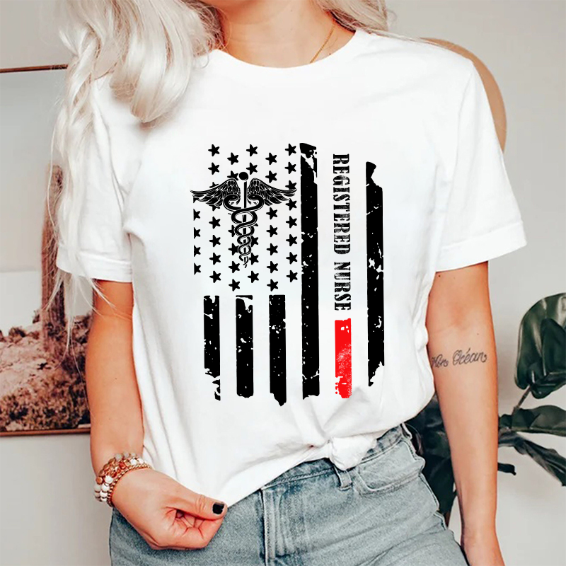 Personalized Department Flag Nurse T-Shirt