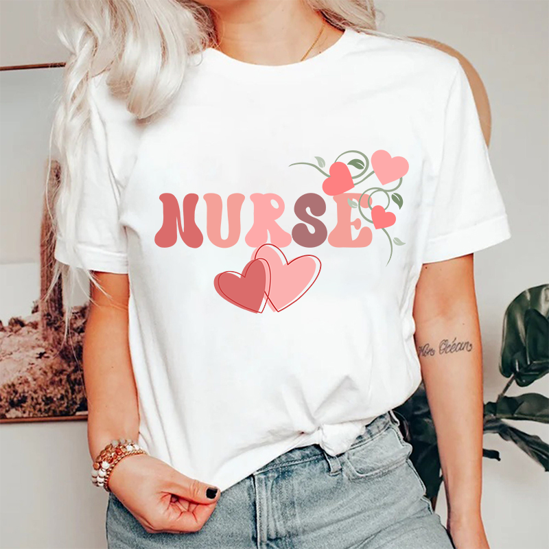Nurse Heart Valentine Nurse T-Shirt