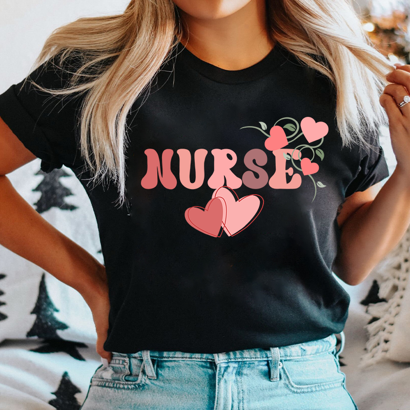 Nurse Heart Valentine Nurse T-Shirt